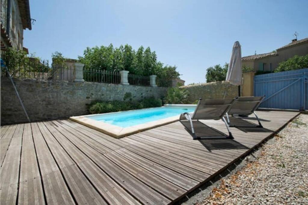 Maison De Plain Pied Pour 4 Pers Piscine Lussan Villa Lussan  Exterior photo