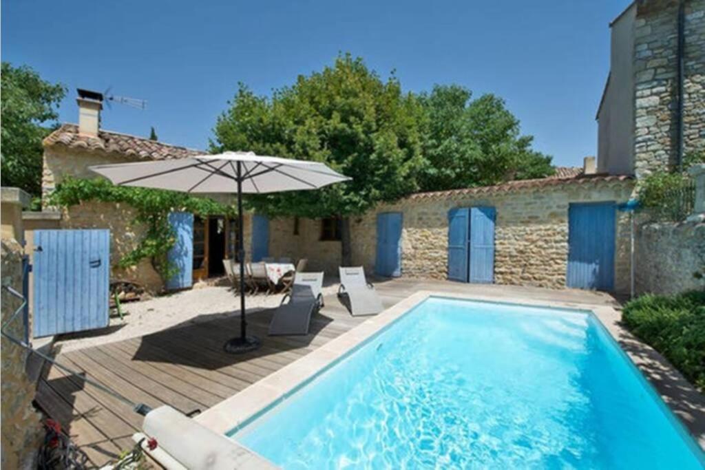 Maison De Plain Pied Pour 4 Pers Piscine Lussan Villa Lussan  Exterior photo